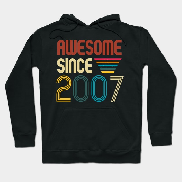 Awesome since 2007 -Retro Age shirt Hoodie by Novelty-art